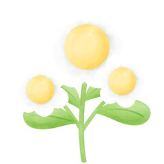 watercolor pastel flowers illustration for Valentines card 