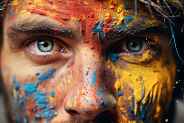 face of a person with painted face
