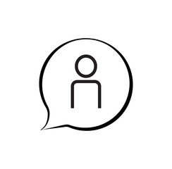person icon on white background	