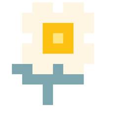 Obraz premium Flower and shadow pixel