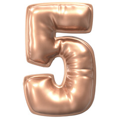 Font With Number 3D Rendering