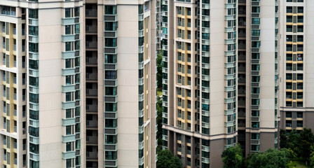 Naklejka premium The exterior of modern apartment buildings