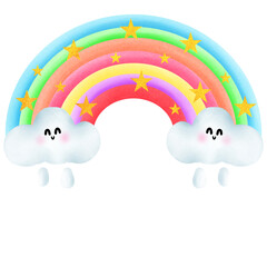 sky, cloud, rainbow, vector, sun, clouds, illustration, nature, weather, summer, design, rain, art, cloudy, color, cartoon, day, icon, blue, pattern, element, symbol, decoration, colorful, banner