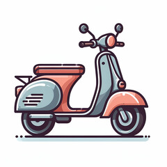 scooter on white background