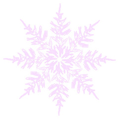 pink snowflake on white background