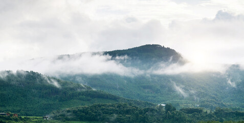 The house is on the mountain