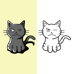 illustration of a cute sports cat