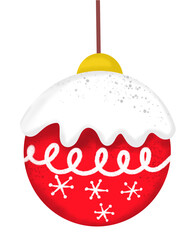 Red light bulbs with beautiful patterns to decorate your Christmas tree in a festive way.