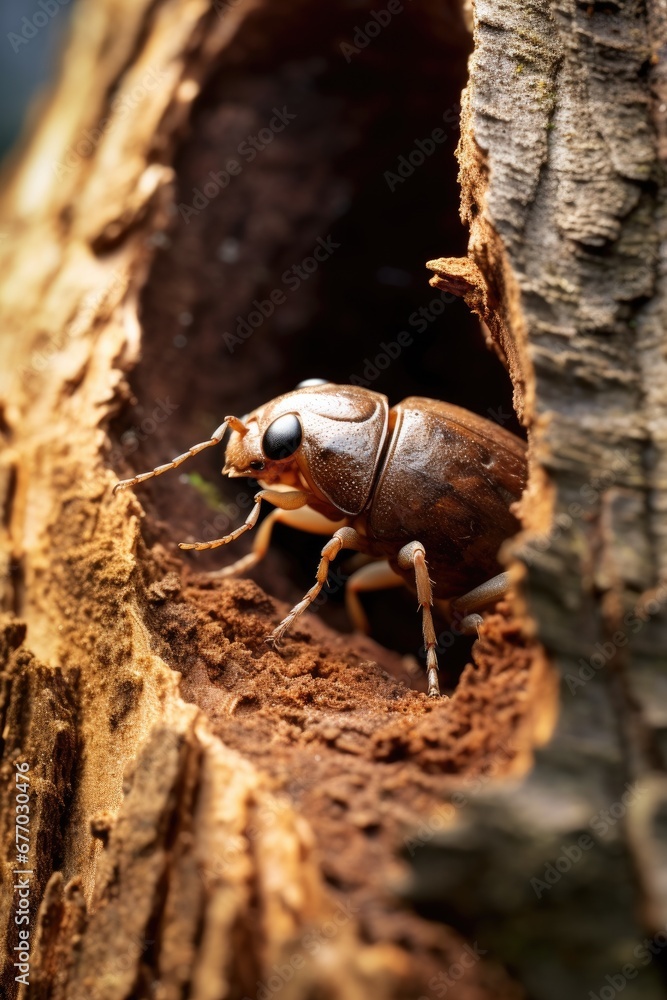 Poster a bug in a tree. generative ai.