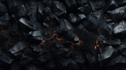 black charcoal background, in the style of, crystalline and geological forms
