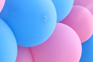 Beautiful balloons background for baby shower. Pink and purple colour background. Banner, poster, template and flyer etc. 