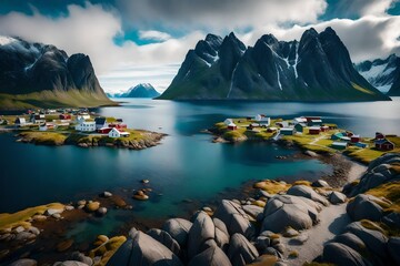 Lofoten is an archipelago and a historical region in the Norwegian county of Nordland. Lofoten is renowned for its unusual landscape, which includes towering mountains and peaks, wide open seas