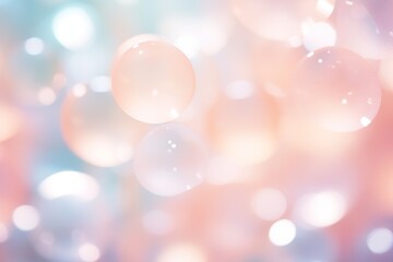 Soft and Ethereal Abstract Pastel Bokeh Lights with Blurred Orbs for a Dreamlike Atmosphere