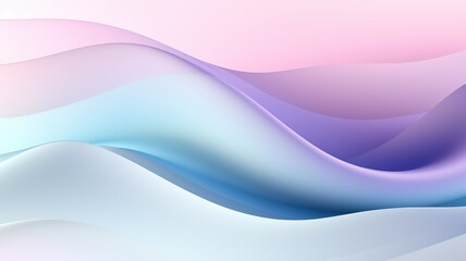 Obraz premium Serene and Flowing Pastel Gradient Waves with Elegant Curves - Abstract Background Design