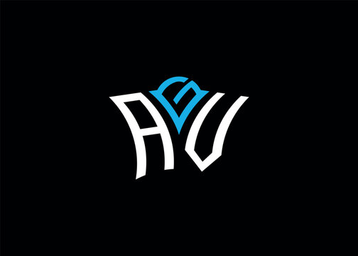 AGU initial monogram letter business and simple modern logo