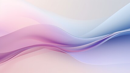 Obraz premium Serene Flow Pastel Gradient Waves and Flowing Curves in Tranquility