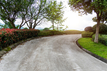 Landscape of empty country path