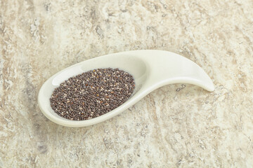 Chia seeds in the bowl