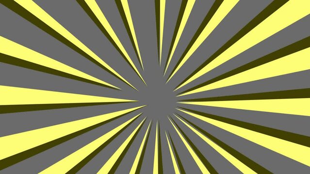 Cartoon and Comic background animation,  with animated radial rays and dot patterns. Motion graphics