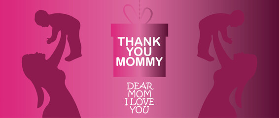 Happy Mother's Day. banner, Greeting card, poster