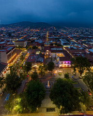 VIEW OF THE CITY OF URUAPAN MICHOACAN AT NIGHT