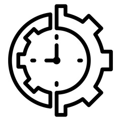 Part time Outline Icon