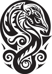 Obraz premium Logo Schlange Tribal Tattoo