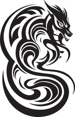 Naklejka premium Logo Schlange Tribal Tattoo