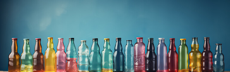 Recycle plastic bottle, garbage industry. - obrazy, fototapety, plakaty