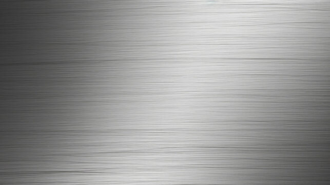 silver gray aluminum metal brushed steel surface texture shiny plate background created with Generative AI Technology