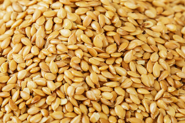 Roasted Flax Seeds with copy space