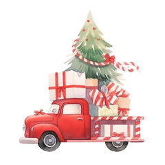christmas truck with gifts