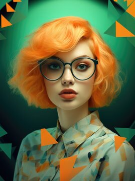 The Vibrant Visionary in Glasses