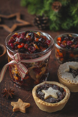Homemade fruit mincemeat and pies