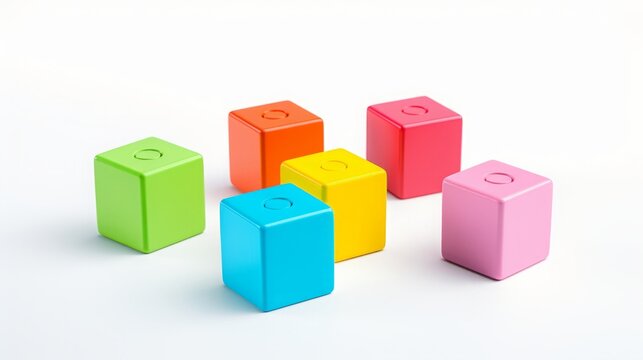 children's toys colored cubes.