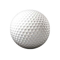 Golf Ball with Dimples Isolated on Transparent or White Background, PNG