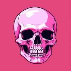 A Pink Skull on a Pink Background