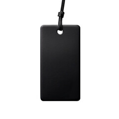 Black Tag Mockup Isolated on Transparent or White Background, PNG