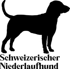 Schweizerischer Niederlaufhund Dog silhouette dog breeds logo dog monogram logo dog face vector
