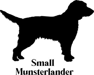 Small Munsterlander Dog silhouette dog breeds logo dog monogram logo dog face vector
