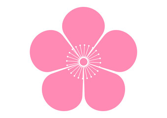 ピンクの桜の花びらのイラスト アイコン素材