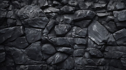  Black Stone Wall Backgrounds with Organic Material, Sculptural Elements, and Monochromatic Landscapes