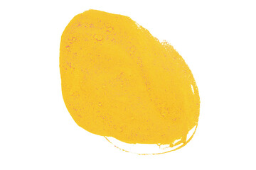 Yellow watercolor background. Artistic hand paint. Isolated on transparent background.