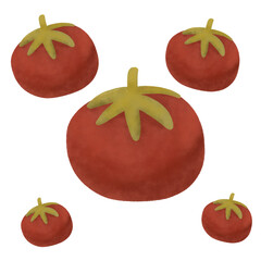 ilustrasi tomat merah
