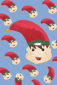 cartoon santa claus set