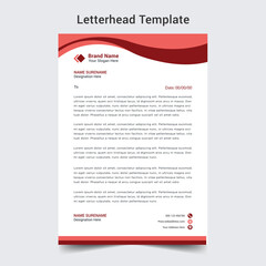 Professional letterhead template design 