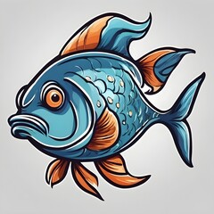 Naklejka premium Fish Icon Background Very Cool