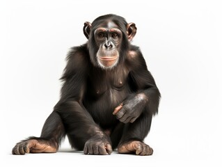 Fototapeta premium chimpanzee on a white background