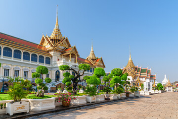 Awesome view of the Grand Palace in Bangkok, Thailand - 677047840