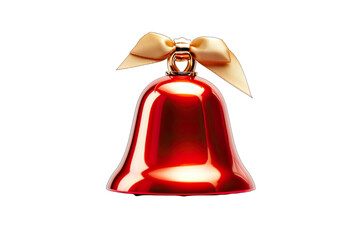 a red bell on transparent background